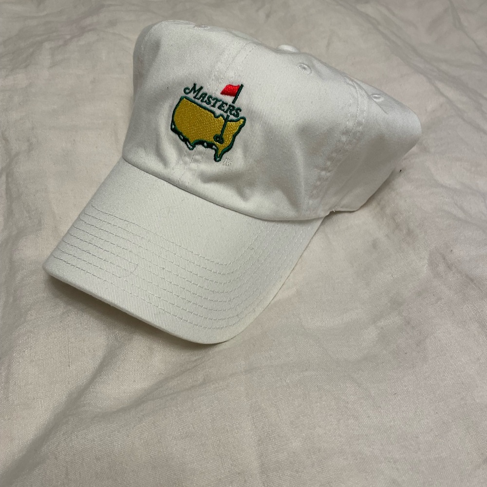 Masters golf hat unstructured white dad caddy official